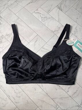 NWT Dorina Teagan Womens Minimizer Bra Black Lace Mesh WIRELESS 40F